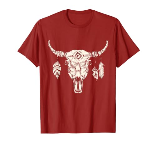 Buffalo Animals Gift Idea Bison Buffalo Skull Animal Design T-Shirt - size chart