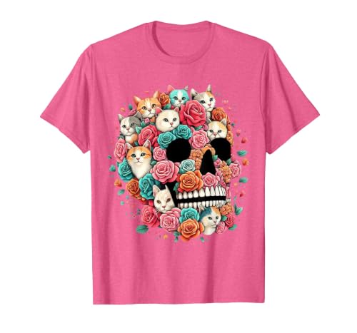 TS - SHOP - Kitty Skeleton Halloween Costume Idea Cat Skull - Kitty Skeleton Halloween Costume Idea T-Shirt - size chart