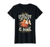 Funny My Only Effective Attack Is Panic Tee Shirt Fish My Only Effective Attack is Panic T-Shirt - size chart