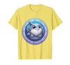 Mademark Great White Shark Tangled in Anchor Chain Art T-Shirt - size chart