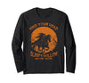 Mind Your Head Sleepy Hollow Headless Horseman Halloween Long Sleeve T-Shirt - size chart