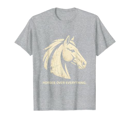 Mademark Horses Over Everything Equestrian Women Design T-Shirt - Men - size chart