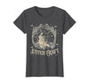 Witch Black Cat Halloween Witches Crochet Womens Stitch Craft Salem Witch Halloween Cat Witch Girls Trip T-Shirt - size chart
