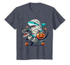 Funny Shark Dinosaur Halloween Kids Boys Tees Shark Riding Dinosaur T-rex Funny Halloween Pumpkin Boys Kid T-Shirt - size