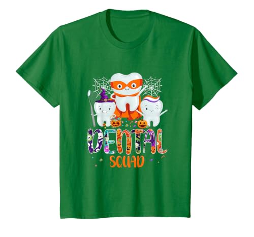 Dental Squad Trick Or Teeth Dentist Halloween Dental Squad Funny Trick Or Teeth Dentist Halloween Ghost T-Shirt - size chart