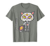 Halloween Cat Shirts For Women Men Kids Owner Sugar Skull Cat Dia De Muertos Day of Dead Halloween Mexican T-Shirt - size