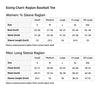 Mademark Mother Elephant Nudging Newborn Calf Maternity Raglan Baseball Tee - Women - size chart
