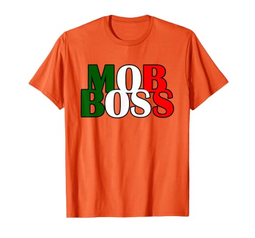 Italian Yeah B Mob Boss Italian Flag 1920s Costume Mafia Party T-Shirt - size chart