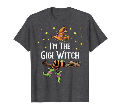 Matching Witch Halloween Costumes by Foxio Im the Gigi Witch Halloween Matching Group Costume T-Shirt - size chart