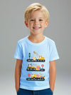 Easter Day Gift for Toddler Boy Baby Girl Tractor Loving Bunny T-Shirt — design detail