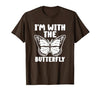 Im With Butterfly Halloween Costume Party Gift I'm with Butterfly Halloween Costume Matching Couples Party T-Shirt - size
