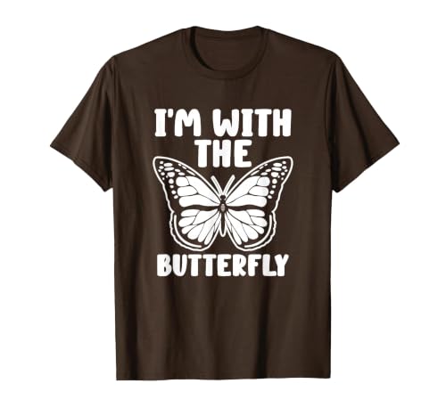 Im With Butterfly Halloween Costume Party Gift I'm with Butterfly Halloween Costume Matching Couples Party T-Shirt - size