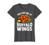 Homewise Shopper Buffalo Wings Buffalo Wings Funny Appetizer T-Shirt - size chart