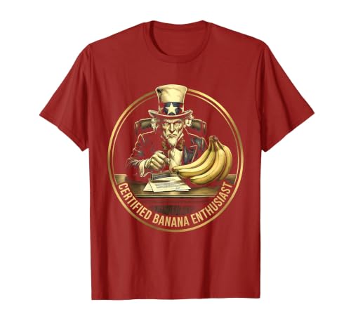 Mademark Certified Banana Enthusiast Funny Monkey Design T-Shirt - Men - size chart