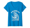 Funny Skeleton Meme Quote Sarcastic Humor Adult Women's Why Take The High Road When You Can Take The Psycho Path V-Neck