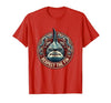 Mademark Respect the Fin Bold Shark Graphic Design T-Shirt - size chart