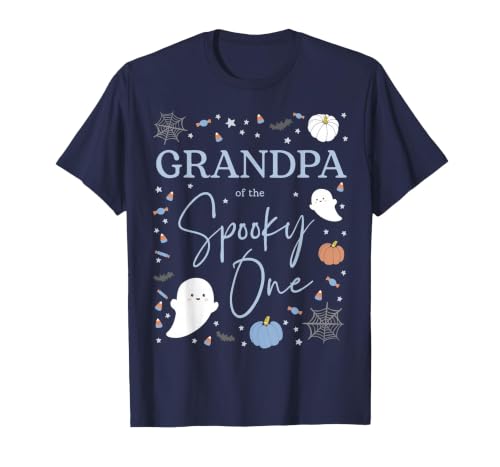 Spooky One Birthday Blue Boy 1st First Halloween Grandpa of the Spooky One First Birthday Boy 1st Halloween T-Shirt - size
