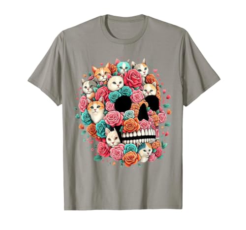 TS - SHOP - Kitty Skeleton Halloween Costume Idea Cat Skull - Kitty Skeleton Halloween Costume Idea T-Shirt - size chart