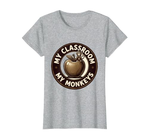 Mademark My Classroom My Monkeys Teacher Humor Design T-Shirt - Women - size chart