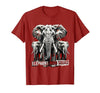Mademark Elephant Mom Squad Cute Wildlife Design T-Shirt - Men - size chart