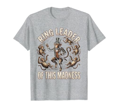 Mademark Ring Leader Of This Madness Circus Monkey Design T-Shirt - Men - size chart