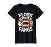 Spooky Dental Office Halloween Dental Crew Ghost Floss Your Fangs Dental Halloween Shirt Dentist Halloween T-Shirt - size