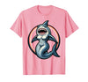 Mademark Mermaid Great White Shark Fusion Graphic T-Shirt - size chart
