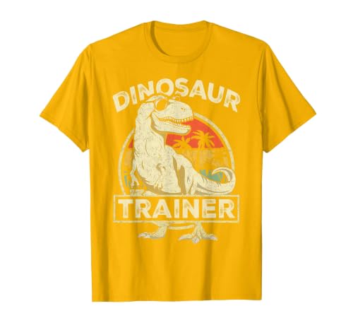 Dinosaur Trainer Halloween Vintage Dinosaur Trainer Halloween Costume Retro Dino Outline T-Shirt - size chart