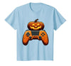 Spooky Halloween Gamers 2023 Halloween Skeleton Zombie Gaming Controllers Mummy Boys Kids T-Shirt - size chart