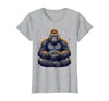 Mademark Meditating Gorilla Zen Monkey Graphic Design T-Shirt - Women - size chart