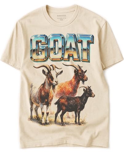 BABATEES Farm Animals Heavy Metal Tshirt for Men, Women & Farmers - 100% Natural Undyed Cotton - size chart