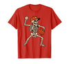 Funny Skeleton Baseball Tee Skeleton Baseball Halloween Costume Pitcher Sport Player T-Shirt - size chart