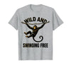 Mademark Wild and Swinging Free Monkey Graphic Design T-Shirt - Men - size chart