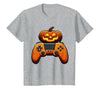 Spooky Halloween Gamers 2023 Halloween Skeleton Zombie Gaming Controllers Mummy Boys Kids T-Shirt - size chart
