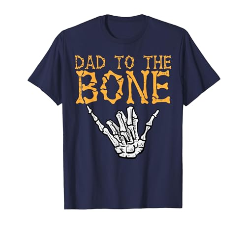 Mens Halloween Shirts For Dad Daddy Papa Men Halloween Dad to The Bone Skeleton Hand Fun Papa Costume Men T-Shirt - size