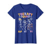 Speech Occupational Physical Therapy Halloween Therapy Squad SLP OT PT Halloween Speech Physical Skeleton T-Shirt - size