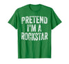 Funny Halloween Party Matching Family Costumes Tee Pretend I'm A Rockstar Costume Family Halloween Rock Star T-Shirt - size