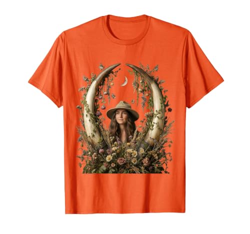 Mademark Safari Explorer Elephant Tusk Skull Framed Art T-Shirt - Men - size chart