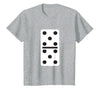 Fun and Easy Halloween Costume T-Shirts - Dominoes Double Five Dominoes Halloween Costume 5 Domino Game T-Shirt - size chart