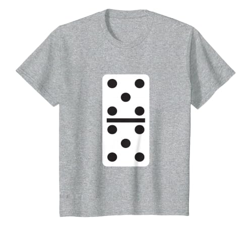 Fun and Easy Halloween Costume T-Shirts - Dominoes Double Five Dominoes Halloween Costume 5 Domino Game T-Shirt - size chart
