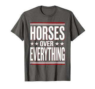 Mademark Horses Over Everything Equestrian Design T-Shirt - Men - size chart