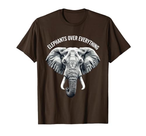 Mademark Elephants Over Everything Elephant Lover Design T-Shirt - Men - size chart