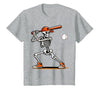 Funny Halloween Skeleton Sports Boys Costume Baseball Skeleton Spooky Boys Halloween Baseball Player T-Shirt - size chart