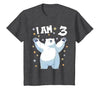3 years old 3rd birthday Polar Bear Kids 3 Years Old 3 Birthday Polar Bears Boy Girl Polar Bear T-Shirt - size chart