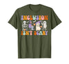 Halloween Applied Behavior Analysis Ghost Groovy Spooky ABA Therapist Halloween Groovy ABA Therapy T-Shirt - size chart