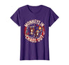 Mademark Monkeys In. Chaos Out. Punk Metal Circus Design T-Shirt - Women - size chart
