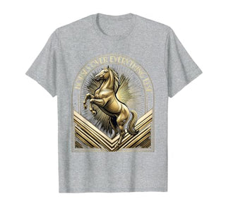 Mademark Horses Over Everything Equestrian Design T-Shirt - Men - size chart