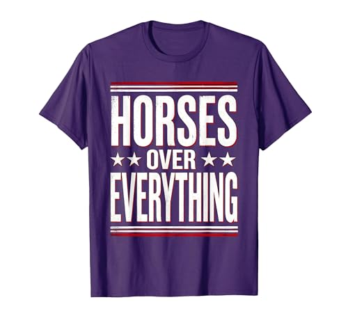 Mademark Horses Over Everything Equestrian Design T-Shirt - Men - size chart