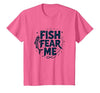 Mademark Fish Fear Me Funny Fishing for Men Angler Humor Quote T-Shirt - size chart