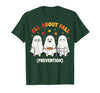 Fall Prevention Funny Ghost Autumn Halloween Gift Fall Prevention Funny Ghost Autumn Halloween Joke T-Shirt - size chart